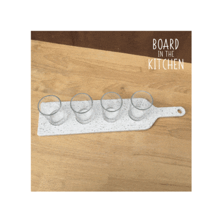 Attractive Beer Flight Board, Flight Paddle with Glasses - Style 11