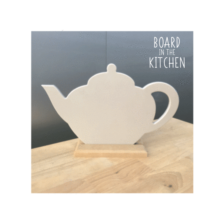 Corian TEA POT Cutting Board, Tea Time Serving Tray