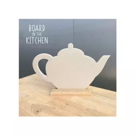 Corian TEA POT Custom Cutting Board, Cheerful Tea Time Serving Tray