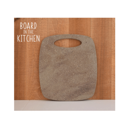 Rounded Edge Corian Cutting Board with Oval Handle Design, Available in 3 Sizes